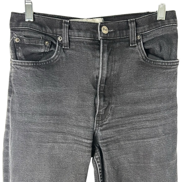 Reformation Liza High Rise Straight Jeans Black Denim size 30 Dark Wash Denim - Picture 5 of 8